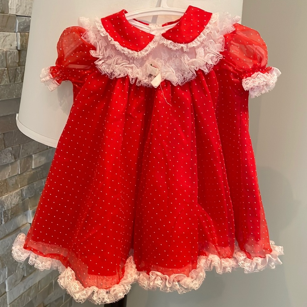 5/$25 Vintage Red baby dress
